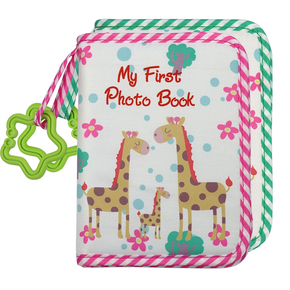 

Baby Photo Album First Year Baby Photo Book Growth Babies Albums Shower Guest Diy Giraffe