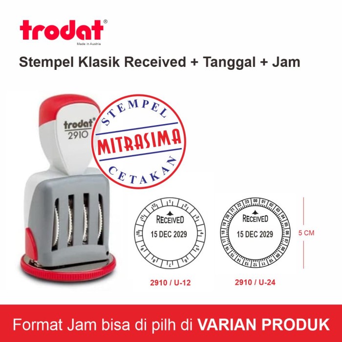 

Stempel Received dengan tanggal dan jam
