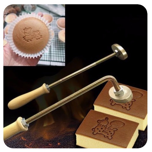 cetakan logo kue/custom hot stamp emboss cake hot stamp