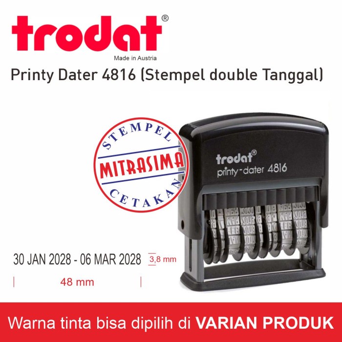 

Stempel Trodat 4816 ( Printy dater - Stempel double tanggal )