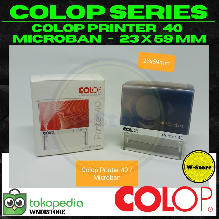 

Jasa Stempel Colop Printer 40 Microban Uk 23x59mm / Stamp Colop P40