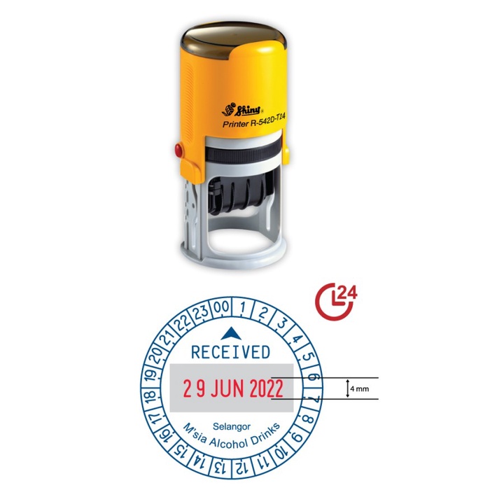 

Stempel Shiny Round R 542D T24 / Jam / Tanggal / Time and Date