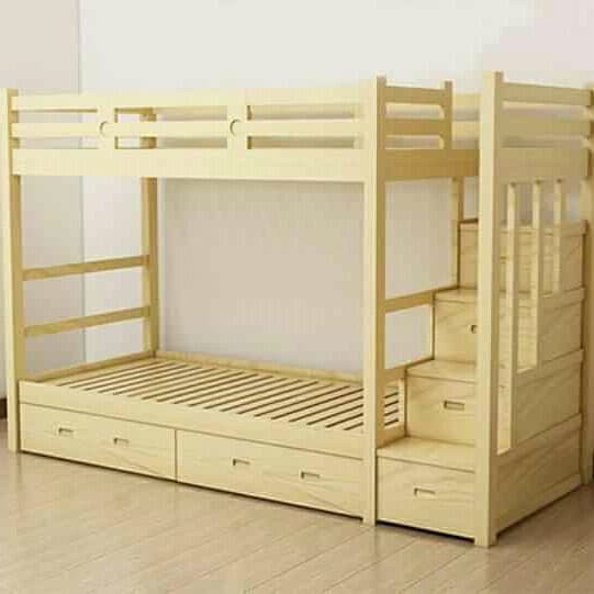 Tempat tidur tingkat ranjang dipan susun Jati Belanda
