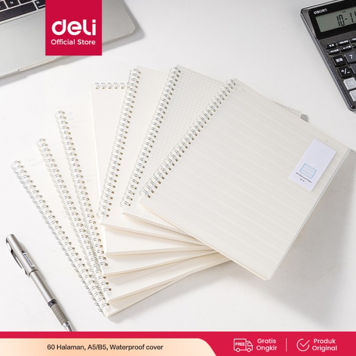 

Deli Spiral Notebook / Buku Spiral Cover Pp Transparant B5 60L Lpb560