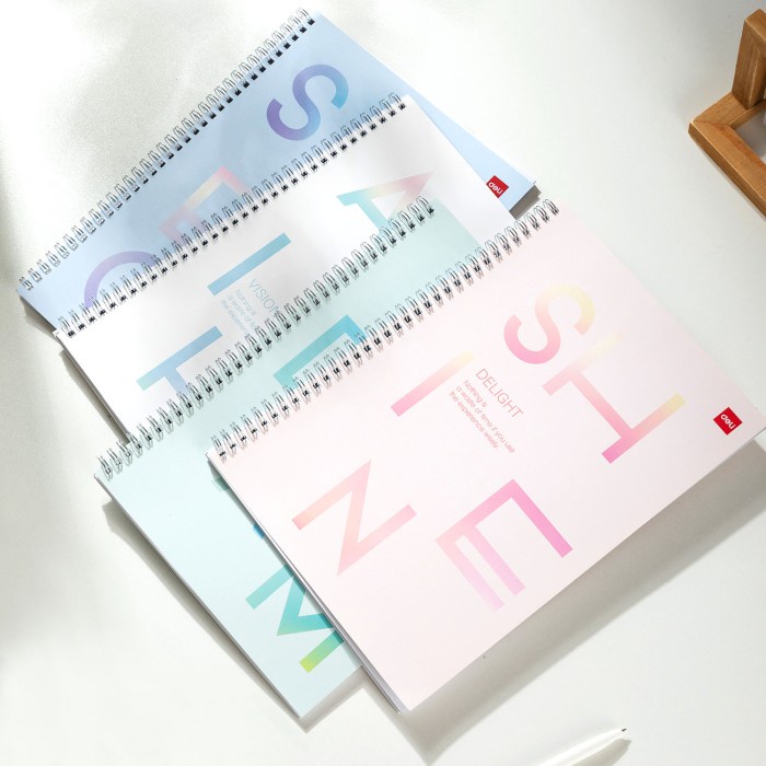 

Deli Spiral Notebook Buku Tulis Spiral A4 60 Lembar Kertas Halus La460