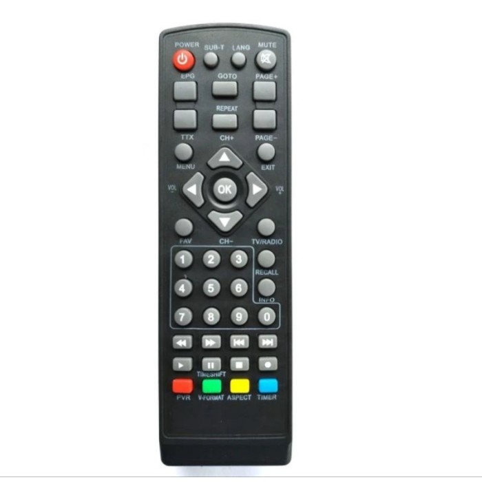 Remote Tv Box Remot Stb Set Top Box Tv Digital Dvb2 Lg Sat Venus Luby