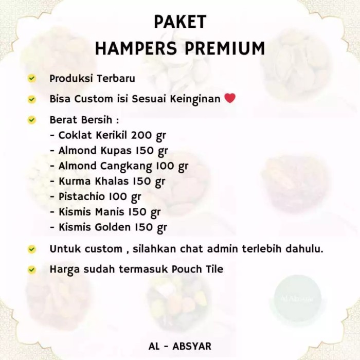 

Paket Oleh Oleh Haji Dan Umroh ( Sekat 2 ) Premium Hampers Ramadan