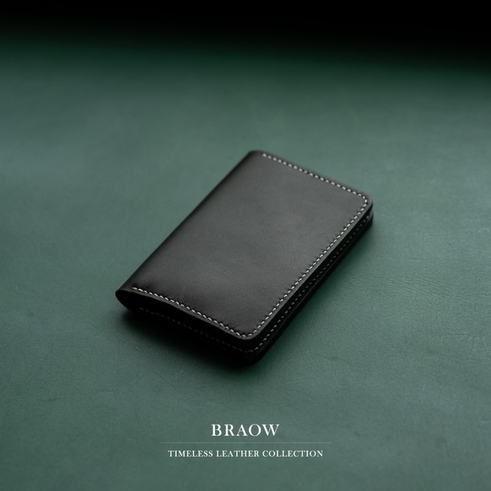 

Classic Card Holder Black Green, Dompet Kartu Vachetta Handmade Kode 1292