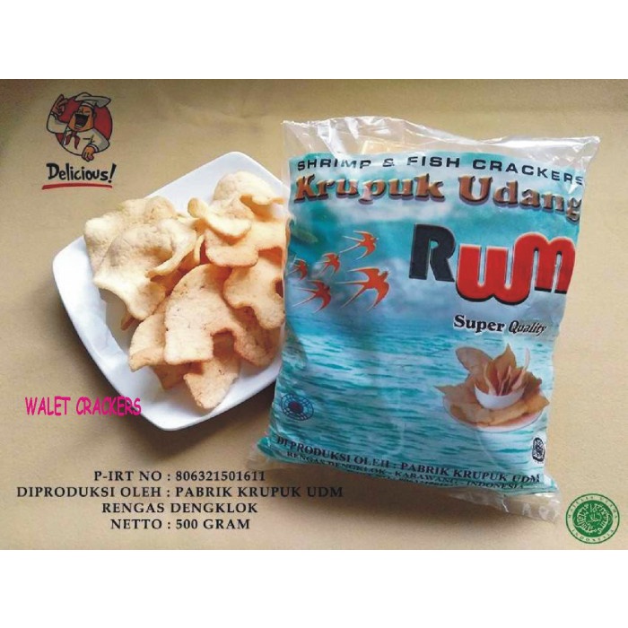 

Kerupuk Krupuk asli Udang RWM Khas Rengasdengklok-Karawang 500gram