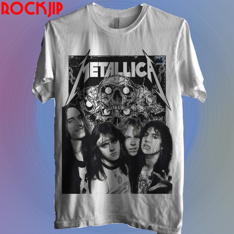 Custom Kaos Baju Distro Musik Band Rock Punk Indie Metal Pria Wanita Original Second Metallica Bandu