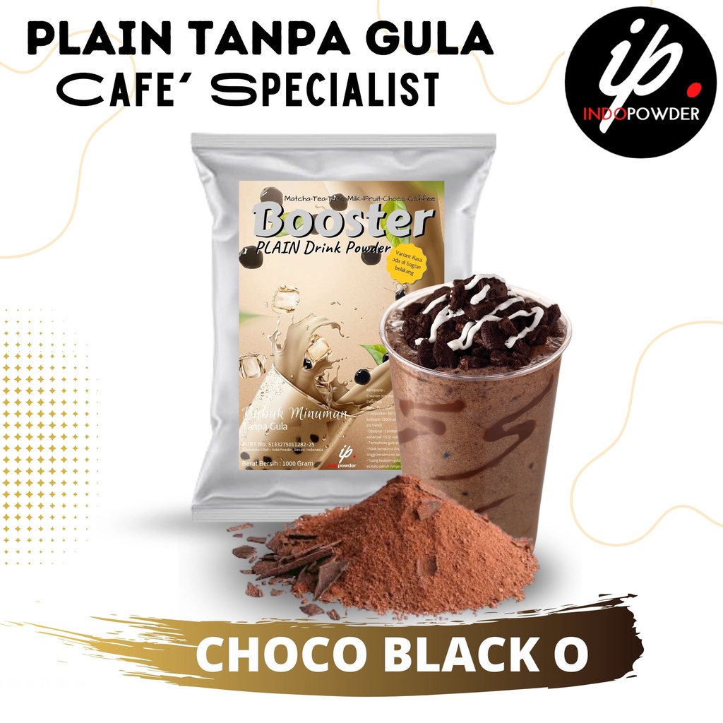 

IP Bogor - Bubuk Minuman Plain Tanpa Gula Rasa CHOCO BLACK O 1Kg Untuk Cafe, Waralaba dan Resto
