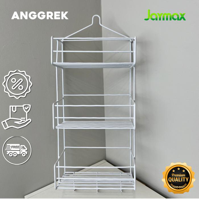 Rak Bumbu Gantung 3 susun/ Rak Kamar Mandi / Rak Serbaguna / Rak Sabun TYPE ANGGREK Besi