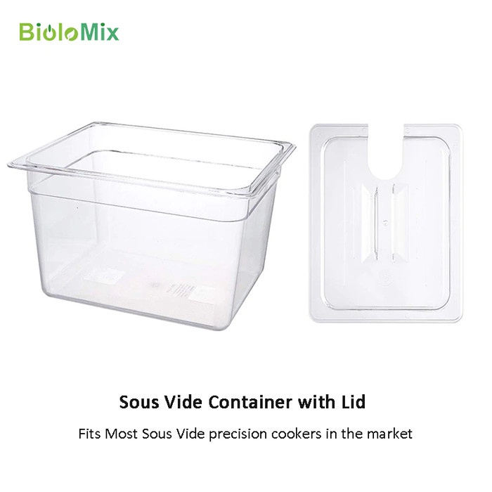 Biolomix Sous Vide Accessories , Container + Cover + Rack 11 Litres