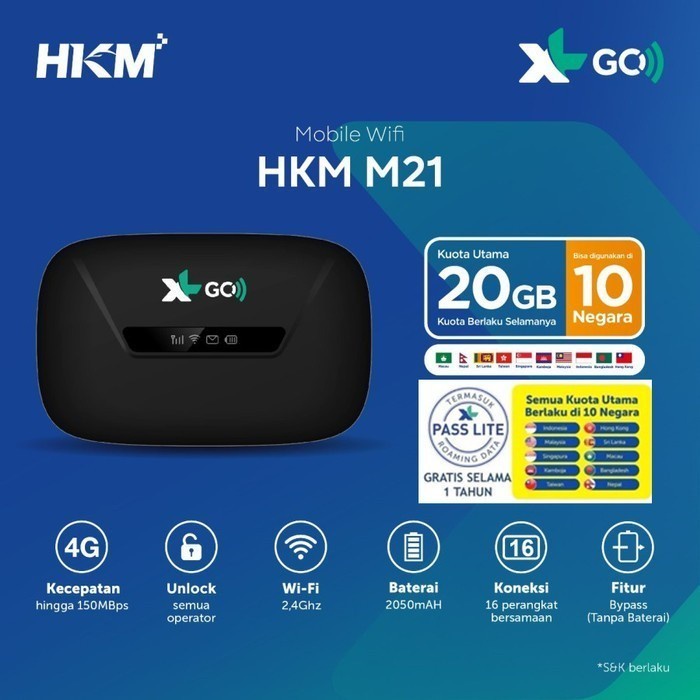 Mifi XL GO Modem Wifi 4G All Operator Free Perdana XL GO IZI - ByPass