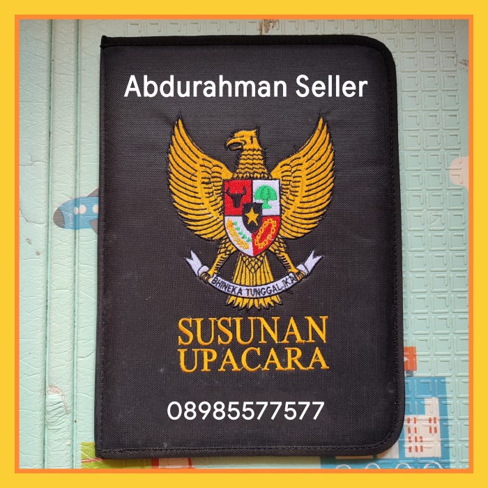 Map Upacara Bendera Bordir Full Warna Untuk SD SMP SMA