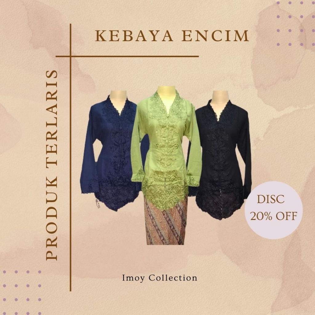 KEBAYA ENCIM MODERN/KEBAYA TERLARIS BAHAN KATUN