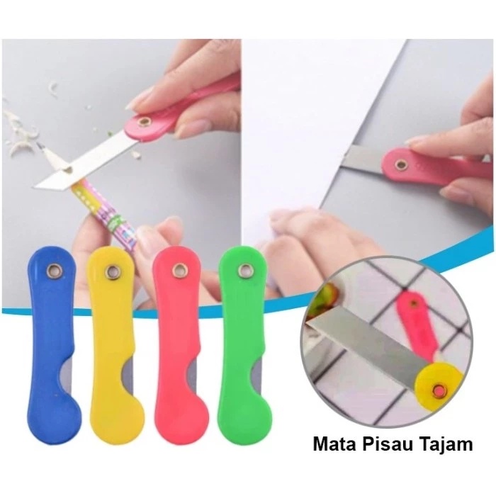

CUTTER LIPAT KERTAS KATER KECIL PERLENGKAPAN ATK MULTIFUNGSI SERBAGUNA