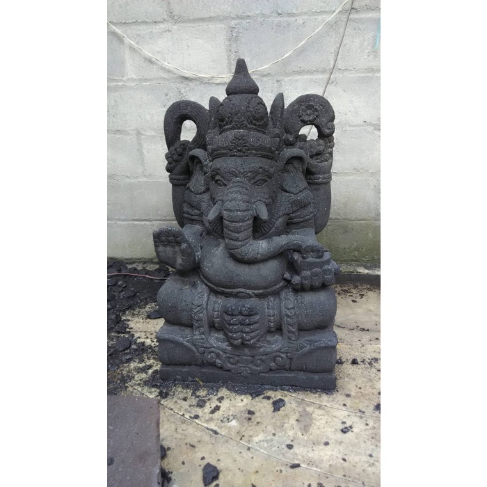 Patung Ganesha Batu Gunung Merapi Sepasang