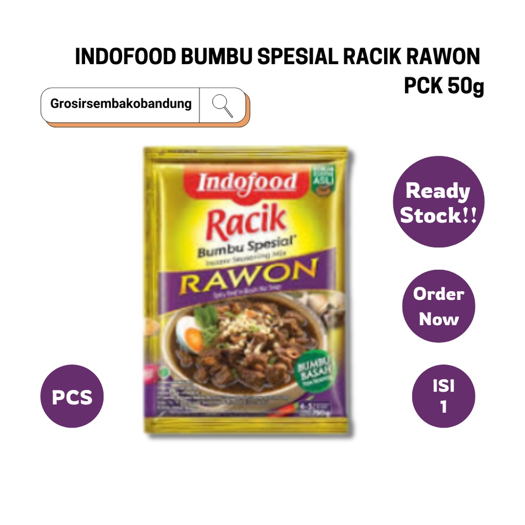 

INDOFOOD BUMBU SPESIAL RACIK RAWON PCK 50g - 1 PCS - Kota Bandung