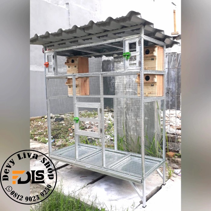 Kandang Burung Sangkar Koloni Lovebird+Glodok