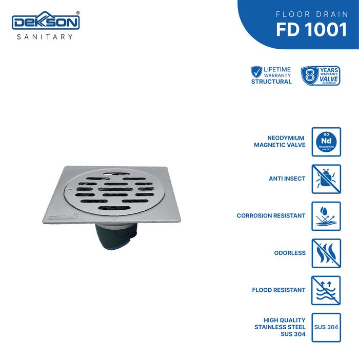 DEKKSON LUBANG SARINGAN AIR LANTAI KAMAR MANDI FLOOR DRAIN FD 1001 PSS