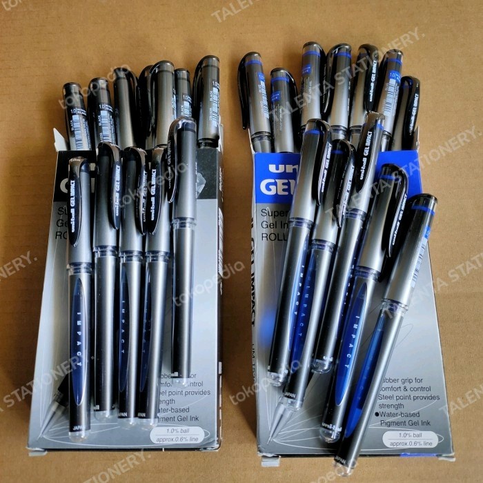 

pulpen uni ball gel impact um-153s black/blue.1dus isi 12batang/1lusin