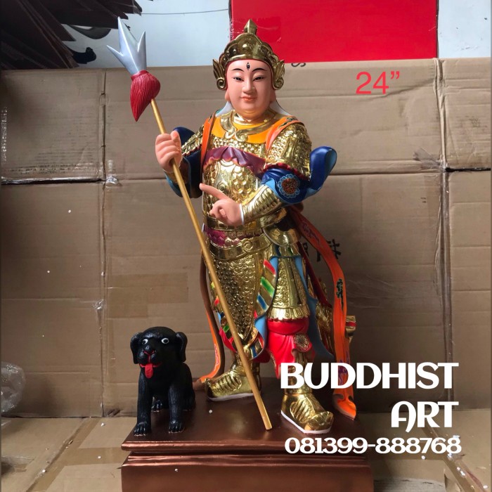 Svetlana Patung Dewa Erlang Shen Er Lang Shen Yu Cien Berdiri 24 In Fiber