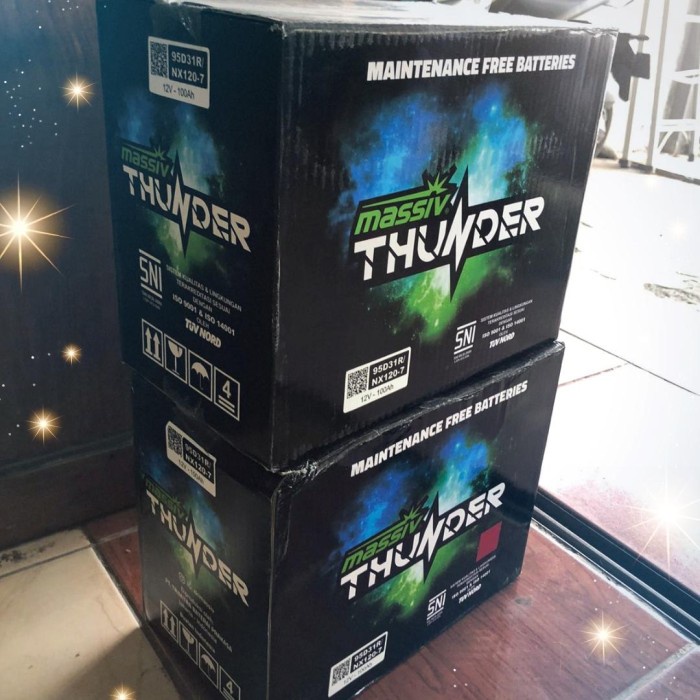 Aki Mf Massive Thunder 100Ah (Nx120-7) 105D31R/L Kering