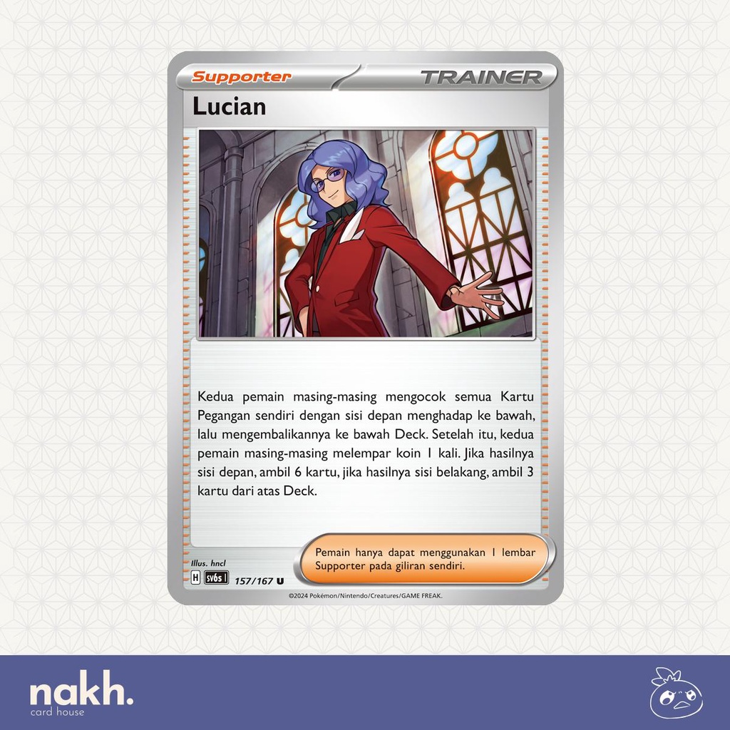 Kartu Pokemon TCG Indonesia topeng transfigurasi sv6s 157/167 Lucian