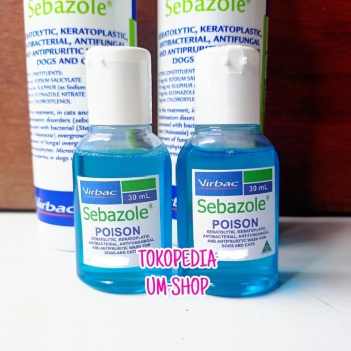 Virbac Sebazole Repack Jamur Kucing Shampoo Poison Sebazole Asli Sampo