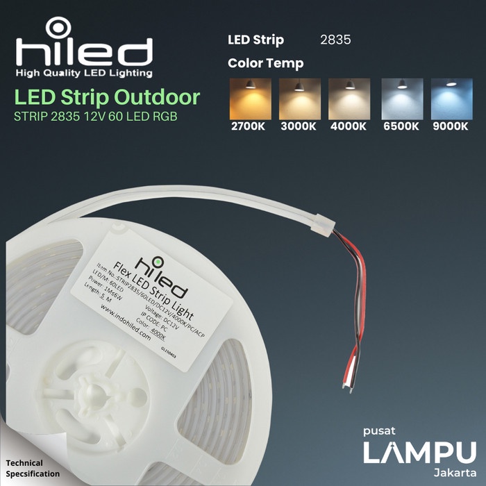 HILED LED STRIP/2835/60LED/DC12V/OUTDOOR
