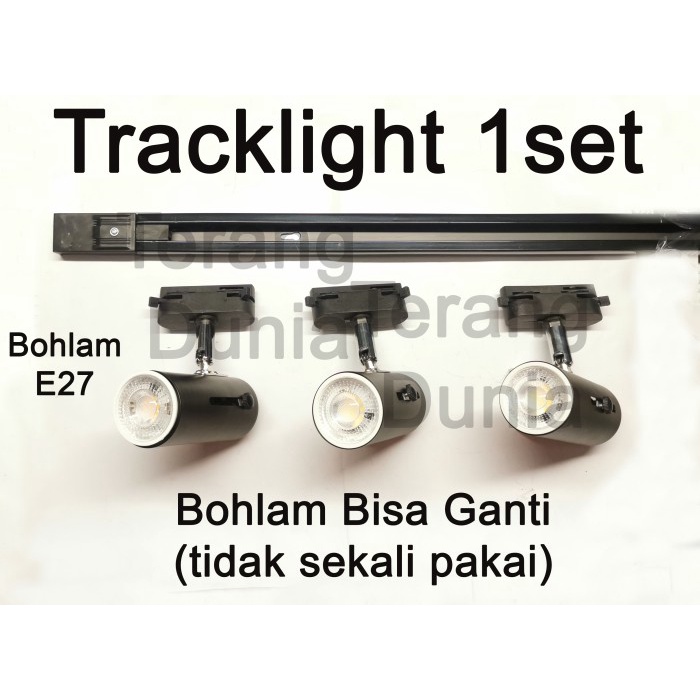 Lampu Tracklight Lampu Sorot Rel Track Tracklight Spot Lampu Rel 1set