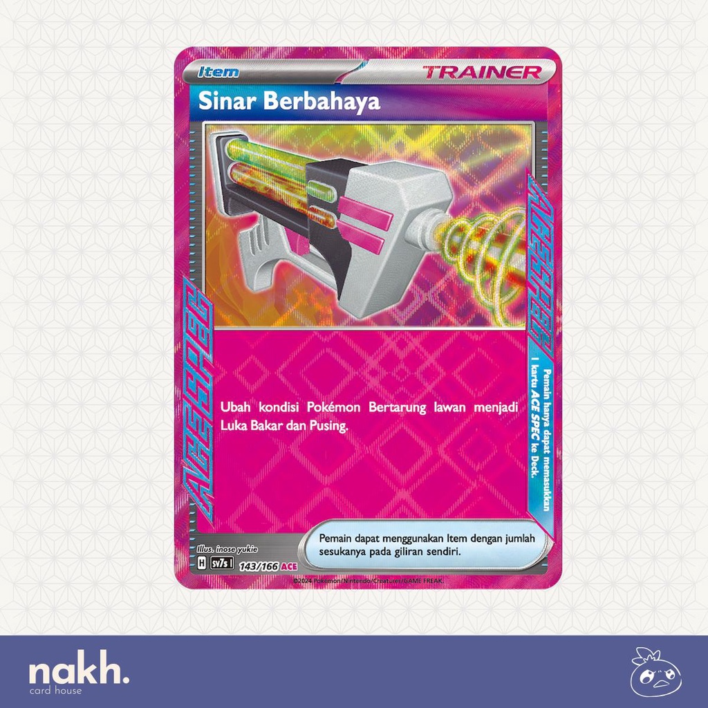 Kartu Pokemon TCG Indonesia bimbingan rasi sv7s 143/166 Sinar Berbahaya