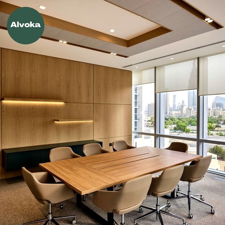 Meja Rapat Kantor Set Custom Minimalis Finishing HPL - Campuran, HPL,Melamine