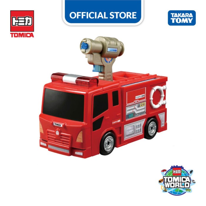 Tomica World Transform Fire Truck - Fire Station