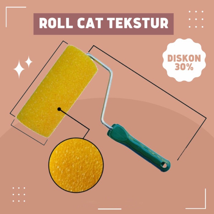 TERLARIS Roll Cat Tembok Tekstur Kamprot/Kuas Roll Cat Tekstur Kamprot