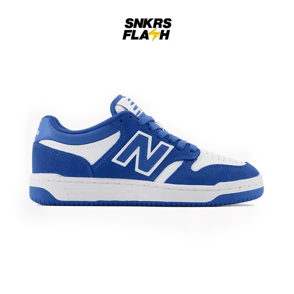 NEW BALANCE 480 Marine Blue White (Gs) Sepatu Sneakers Unisex - GSB480WH - Size 36
