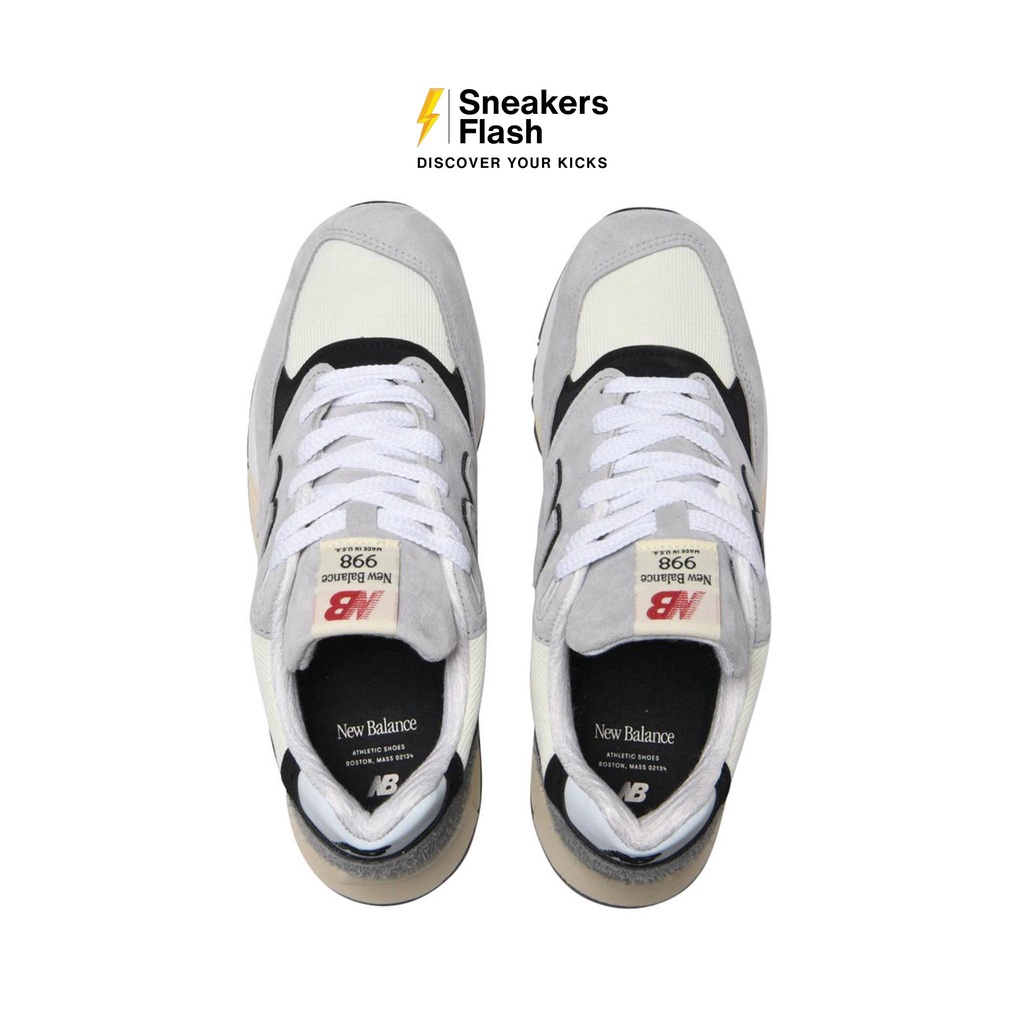 NEW BALANCE 998 Made In Usa Grey Cream Sepatu Sneakers Unisex - U998GB - Size 44.5