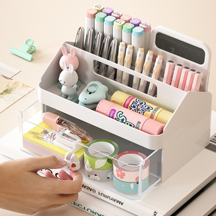 

Rak Meja Laci Tempat Alat Tulis Makeup Dekstop Drawer Drawer Serbaguna