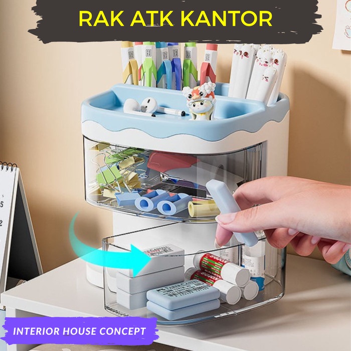 

TERBARU! Rak Tempat Alat Tulis Kotak Laci Penyimpanan Pensil Pulpen Serbaguna