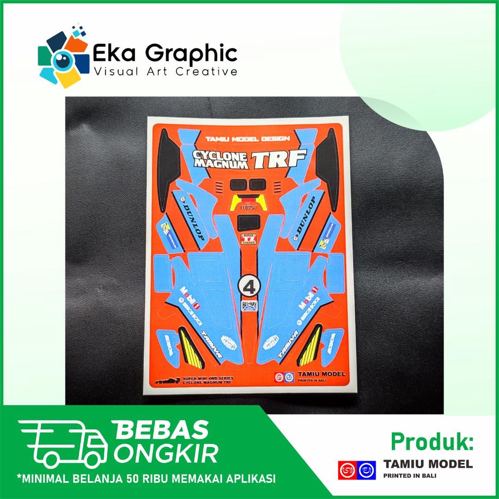 Decal Sticker Cyclone Magnum TRF Orange Racing