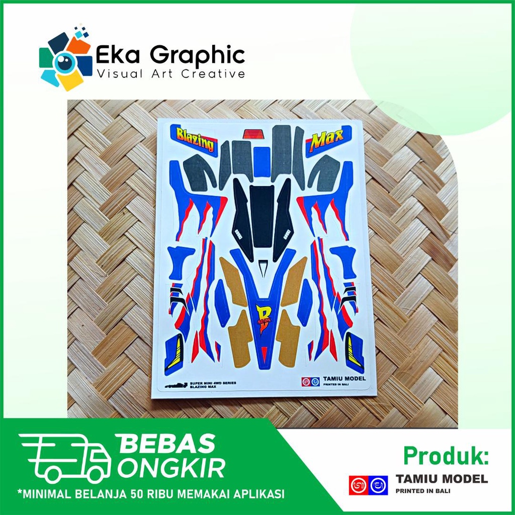 Decal Mini 4WD Blazing Max