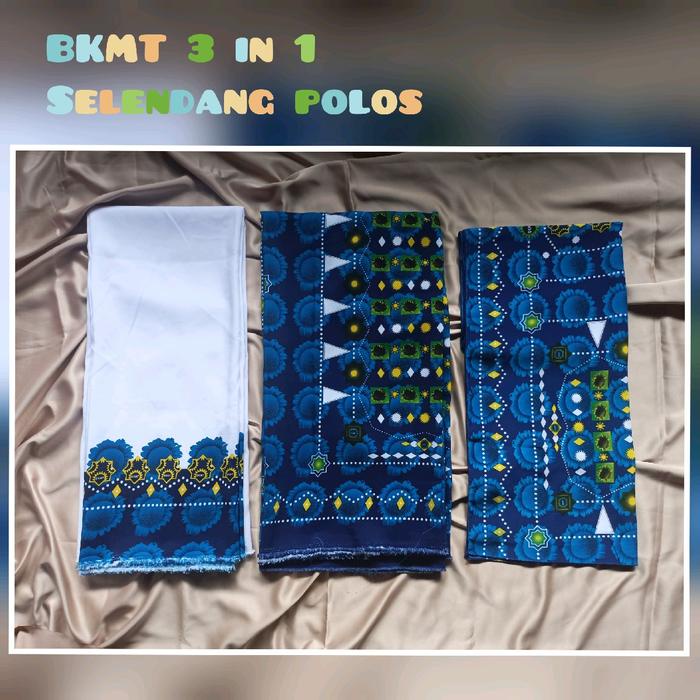 BERKUALITAS bahan seragam BKMT nasional 3 in 1 ukuran STANDAR dan JUMBO (baju, rok, dan selendang)