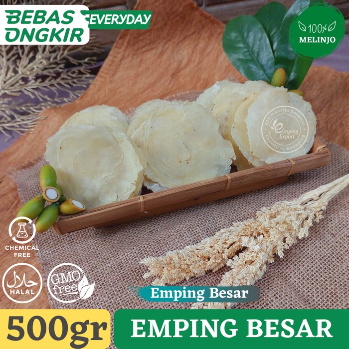 

Wof Emping Melinjo Besar Premium Mentah Tipis Kualitas Eksport 0.5 Kg