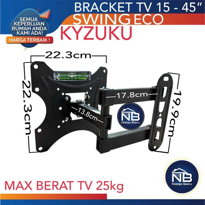 TERBARU BRACKET TV Kyzuku - BRACKET TV - 15 - 45 INCH swing eco