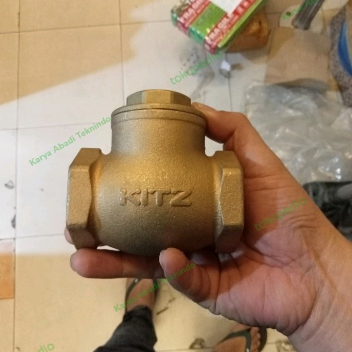 Check Valve Kuningan KITZ 2"inch / Swing Check Valve Brass Kuningan