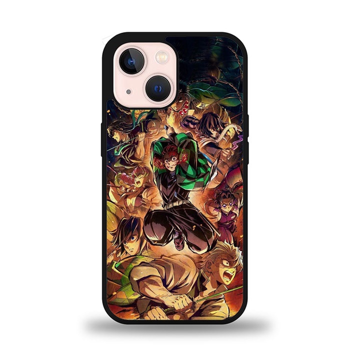Case Casing Softcase Custom iPhone 16 15 14 13 12 11 X XS XR mini pro promax Demon Slayer Squad FR01