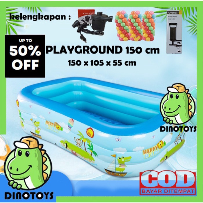 DINOTOYS - KOLAM RENANG BESAR JUMBO ANAK DAN DEWASA uk 150cm 120cm