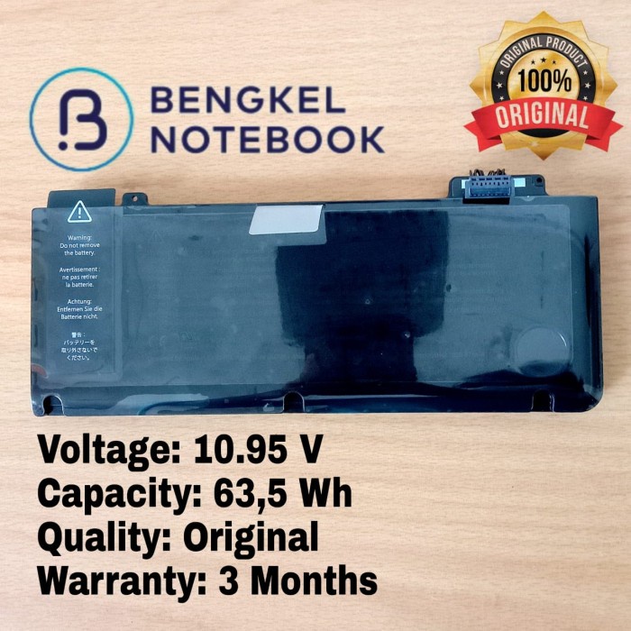Baterai Macbook A1278 Black A1322 A1278 APPLE Macbook 13"