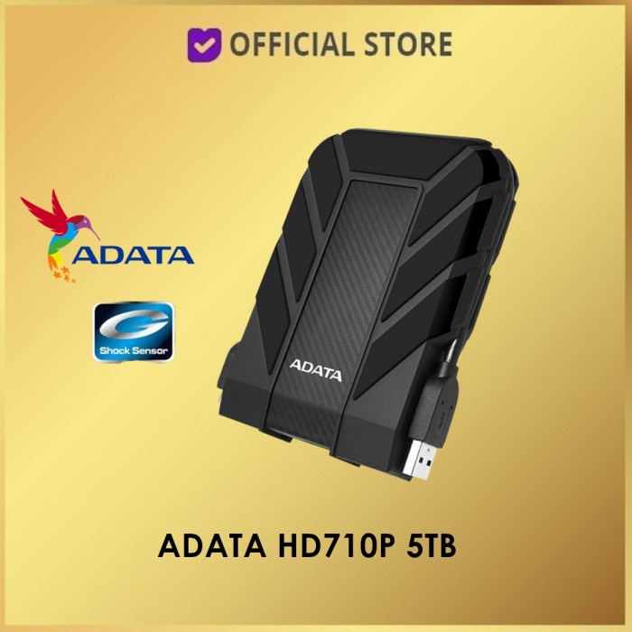 Adata HD710 5TB Hardisk Eksternal External Antishock Waterof